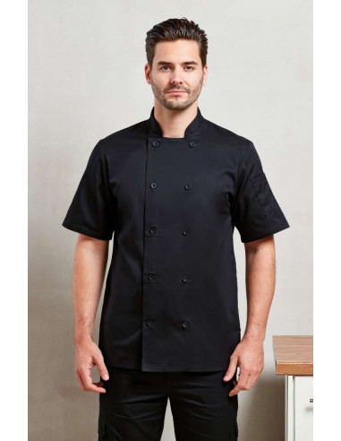 P-PR656-Short Sleeve Chefs Jacket
